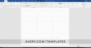 How to Add a Page to a Built-In Avery® Template in Microsoft® Word®