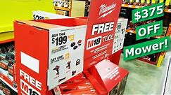 ⛔ Home Depot FREE Milwaukee Tool Deals, Ryobi Lawnmower $375 OFF!