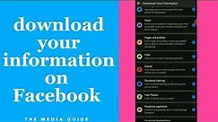 How To Download Your Information On Facebook App 2022