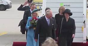 Britain's King Charles arrives in Germany