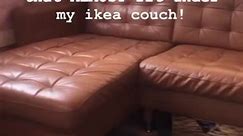 Changing these legs completely changed the look of this couch! #diy #ikeacouch #legswap | Scott N Renae