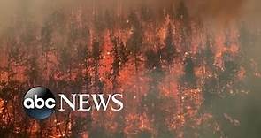 Wildfire spreads in northern California