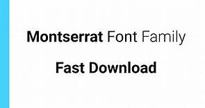 Free download Montserrat font family!