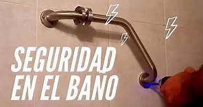 Como instalar agarradera en la ducha . Seguridad en el baño