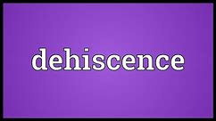 Dehiscence Meaning