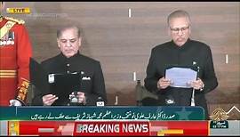 Shehbaz Sharif sworn in as new Prime Minister of Pakistan