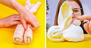 Piegare asciugamani in modo semplice e veloce | Piegatura asciugamani come negli hotel di lusso
