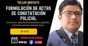 ACTA DE CONSTATACIÓN POLICIAL