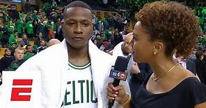 Terry Rozier explains the Drew Bledsoe jersey and Celtics' Game 1 win over 76ers | ESPN