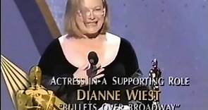 Dianne Wiest wins Actress in a Supporting Role for Bullets Over Broadway