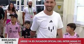 Así llegó Lionel Messi a su presentación acompañado de su esposa e hijos #yodeportes