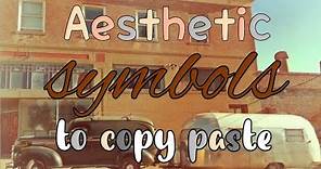 aesthetic symbols to copy and paste || Amna Aamir