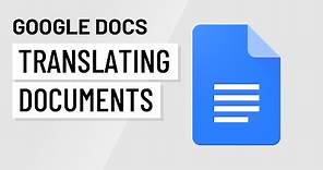 Google Docs: Translating Documents