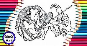 Spider Man vs Venom and Carnage Coloring Pages / Spider Man Coloring / #spiderman @colorgoart