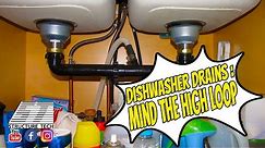 Dishwasher drains: mind the high loop