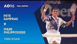 Pete Sampras v Mark Philippoussis Full Match | Australian Open 1996 Third Round