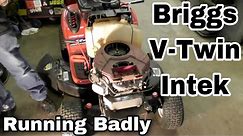 How To Fix A Briggs and Stratton V-Twin Intek Engine That Is Running Badly (Bent Push Rod)