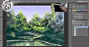 Curso de Dibujo Digital 2 | Como Dibujar un Bosque con Photoshop y Tableta Gráfica Gaomon M106K