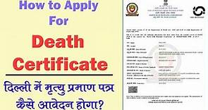How to Apply Online Death Certificate in Delhi 2023 || Delhi Death and Birth Certificate Online