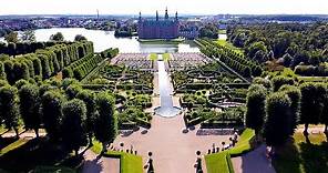 Denmark. Frederiksborg Castle. Drone Video