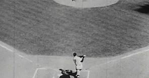 1956 WS Gm1: Mantle's two-run homer to deep right