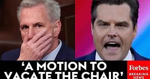BREAKING NEWS: Matt Gaetz Launches An All-Out Assault On Kevin McCarthy's Time As Speaker