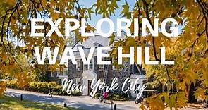 Exploring WAVE HILL public garden and cultural center in the Bronx, New York City in Autumn