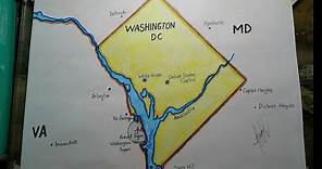 How to draw Washington DC map easy SAAD