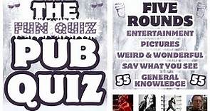 Pub Quiz No55 - 5 Different Rounds - 35 Questions & Answers - 56 Points to Win. trivia/quiz