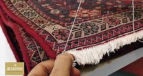 Il restauro dei tappeti: restauro bordi e ferma frange