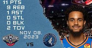 Jeremiah Robinson-Earl player Highlights PELICANS vs TIMBERWOLVES NBA Regular season game 08-11-2023