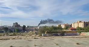 Incendio en Getafe: arde un camión cargado de coches
