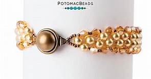 Pearl Path Crystal Bracelet - DIY Jewelry Making Tutorial by PotomacBeads
