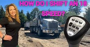 How to shift an 18 speed Eaton Fuller Transmission. Down shifting explained on a loaded semi truck.