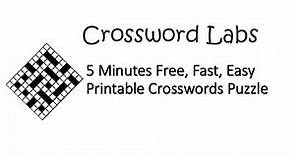 5 Minutes Creating Free, Fast, Easy Printable Crosswords Puzzle