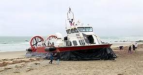 Hovercraft makes unexpected landing on New Hampshire beach