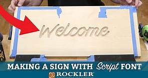 How to Make a Sign with Cursive Script Font Letters