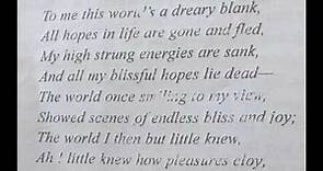 The Poem- Sorrow by P.B.Shelley ( Part-1).