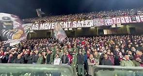 Salernitana-Milan:esultanza della Curva Sud al gol di Djuric
