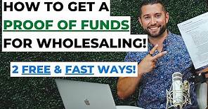 How To Get A Proof of Funds Letter For Wholesaling (FREE!)