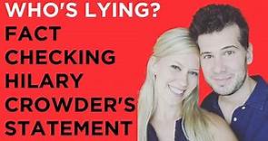 Who's LYING? Fact checking Hilary Crowder's statement about Steven Crowder and their divorce.