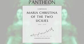 Maria Christina of the Two Sicilies Biography - Queen of Spain from 1829 to 1833