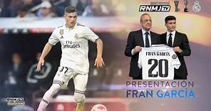 ACTO de PRESENTACION de FRAN GARCIA nuevo jugador REAL MADRID