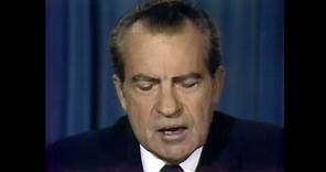 President Nixon Announcing Decision To Resign the Office of the President of the United States