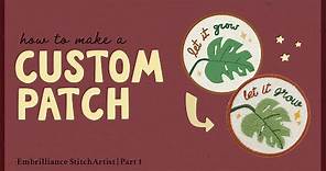 How to Digitize a Custom Patch Design | Applique & Satin Border | Embrilliance StitchArtist