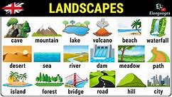 Landscapes in English vocabulary | Geographical names of natural places ESL