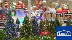 LOWE'S NEW CHRISTMAS DECORATIONS TREES DECOR SHOP WITH ME SHOPPING STORE WALK THROUGH