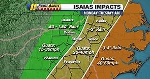 Hurricane Isaias track: Spaghetti models bring the path of the Category One storm toward NC