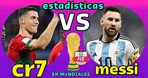 COMPARACION Lionel MESSI VS Cristiano RONALDO - CUANTOS goles lleva messi vs cr7 (en los MUNDIALES)