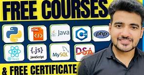 ALL Free Programming Courses With Free Certificate | Learn to Code Online for Free! | Python to DSA